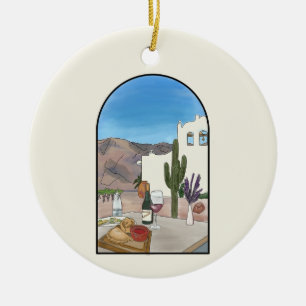 Watercolor Argentina Salta Ceramic Ornament