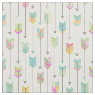 Watercolor Arrows Pattern Fabric
