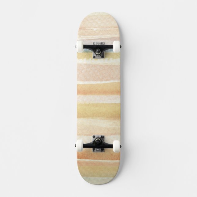 Watercolor art background, texture skateboard (Front)