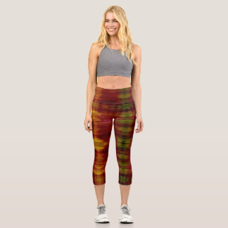 Watercolor Art Capri Leggings