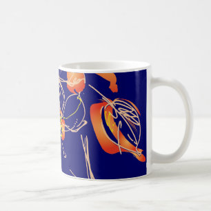 Watercolor Art Deco Flower Coffee Mug