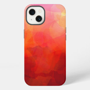 Watercolor Art in Reds, Orange and Yellow iPhone Case