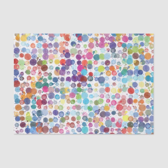 Watercolor Art Paint Splashes Tissue Paper (Front)