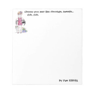 Watercolor Art Woman Humourous Saying Notepad