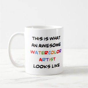watercolor artist, awesome coffee mug