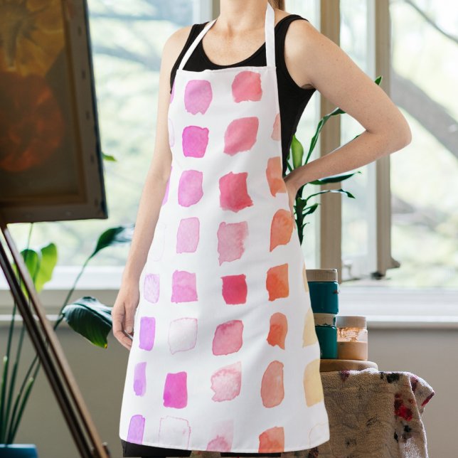 Watercolor Artist Pink Apron (Creator Uploaded)