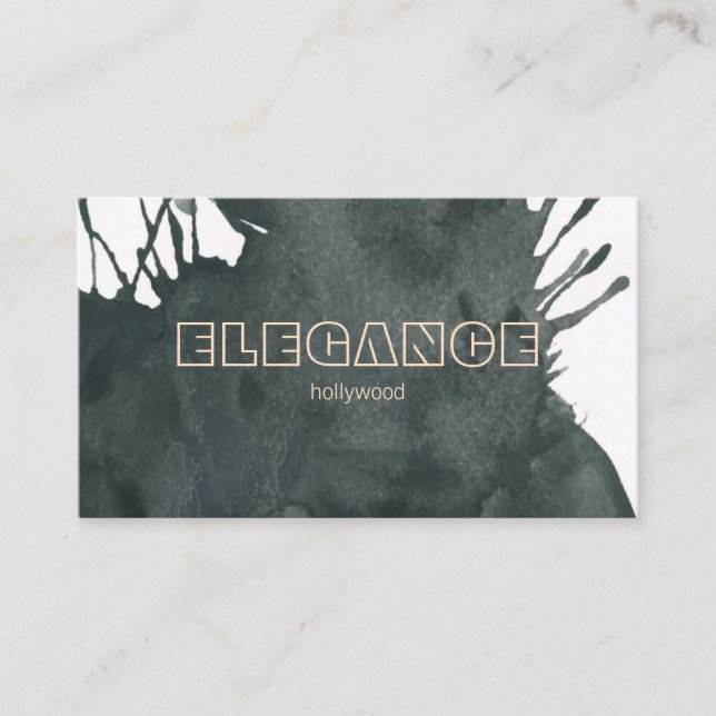 Watercolor Artistic Expressive Business Card (Front)