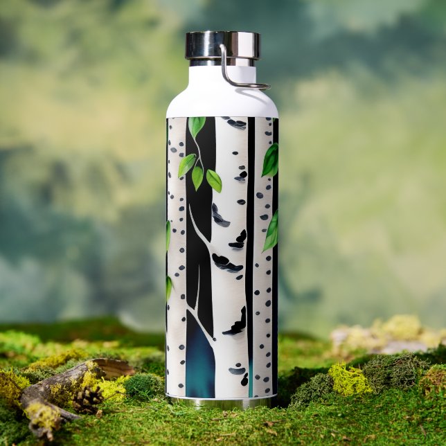 Watercolor Aspen Trees  Water Bottle (Outdoor)