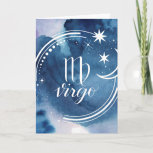 Watercolor Astrology - Virgo Card