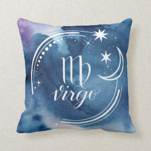 Watercolor Astrology - Virgo Cushion