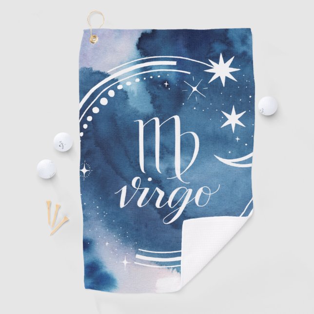 Watercolor Astrology - Virgo Golf Towel (InSitu)