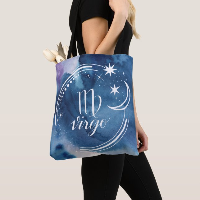 Watercolor Astrology - Virgo Tote Bag (Close Up)