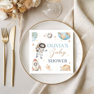 Watercolor Astronaut Outer Space Napkins