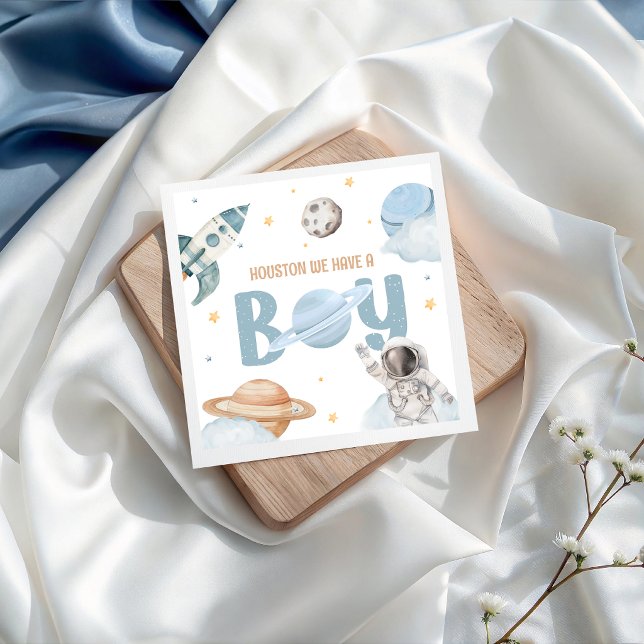 Watercolor Astronaut Outer Space Napkins (Creator Uploaded)