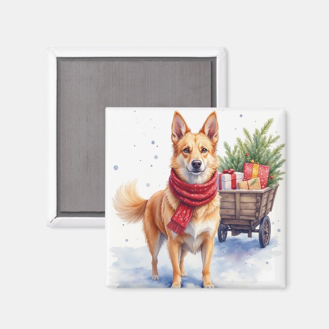Watercolor Australian Stumpy Tail Cattle Dog Magnet (Front/Back)