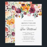 Watercolor Autumn Blooms Bar Mitzvah Invitation<br><div class="desc">Invite family and friends to your event with this customisable floral bar mitzvah invitation. It features watercolor fall flowers and a matching background. This floral bar mitzvah invitation will be perfect for fall or autumn events. Personalise by adding your details. Matching items are available.</div>