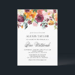 Watercolor Autumn Blooms Fall Bar Mitzvah Invitation<br><div class="desc">Invite family and friends to your event with this customisable floral bar mitzvah invitation. It features watercolor fall flowers and a matching background. This fall floral bar mitzvah invitation will be perfect for fall or autumn events. Personalise by adding your details. Matching items are available.</div>