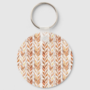 Watercolor Autumn Botanicals Key Ring