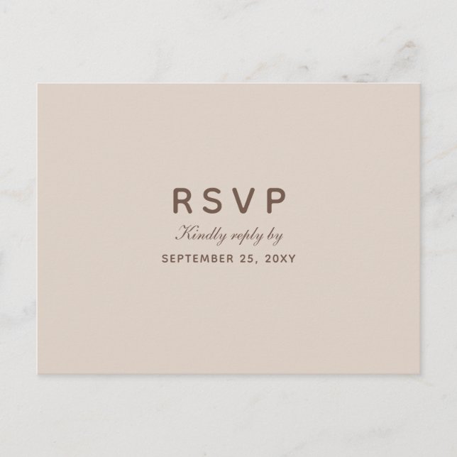 Watercolor Autumn Branch RSVP Postcard Meal Choice (Front)