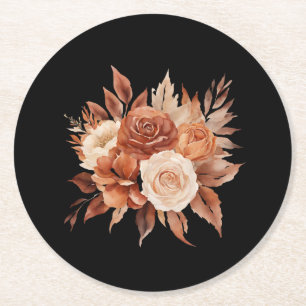Watercolor Autumn Elegance-Paper Coaster