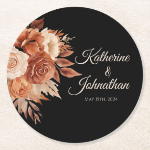 Watercolor Autumn Elegance-Paper Coaster