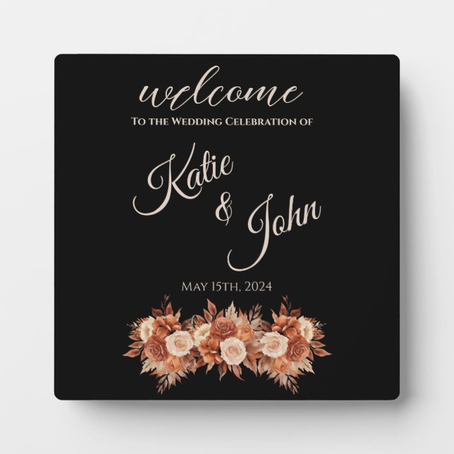 Watercolor Autumn Elegance- Plaque (Front)