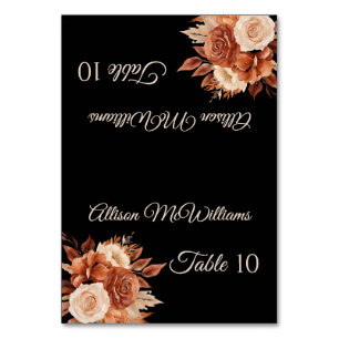 Watercolor Autumn Elegance- Table Number