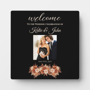 Watercolor Autumn Elegance-Wedding- Plaque