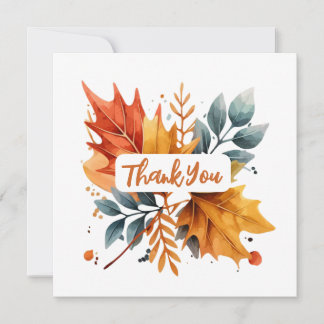 Watercolor Autumn Fall Colour Leaves Invitation