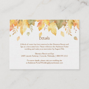 Watercolor Autumn Fall Detail Cards