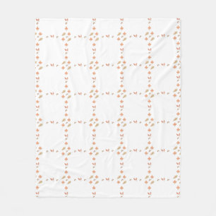 Watercolor Autumn Foliage Fleece Blanket