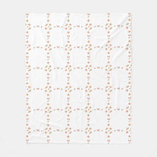 Watercolor Autumn Foliage Fleece Blanket
