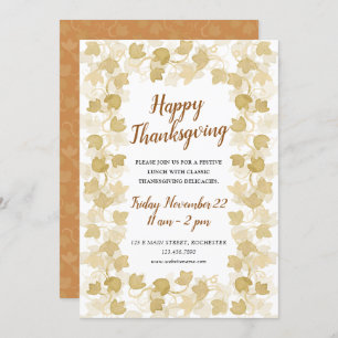 watercolor autumn foliage thanksgiving invite