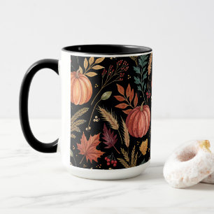 Watercolor Autumn Harvest Pattern Mug