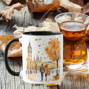 Watercolor Autumn in the City Mug