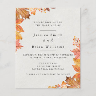 Watercolor Autumn Invitation Flyer