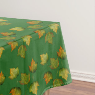 Watercolor Autumn leaf Friendsgiving Thanksgiving Tablecloth
