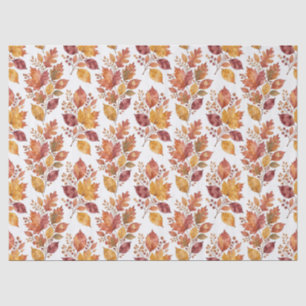 Watercolor Autumn Leaves and Berries  Tissue Paper
