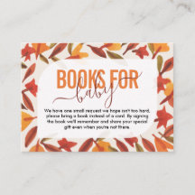Watercolor Autumn Leaves Baby Shower Diaper Raffle