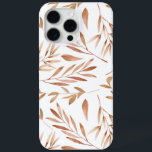 Watercolor Autumn Leaves iPhone 15 Pro Max Case<br><div class="desc">Watercolor Autumn Leaves iPhone 15 Pro Max Case. This design features a pattern of watercolor Autumn leaves on a white background. Designed for you by Evco Studio www.zazzle.com/store/evcostudio</div>