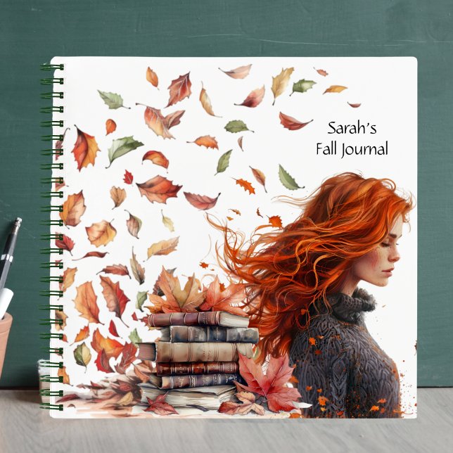 Watercolor Autumn Leaves Customisable Fall Journal (Creator Uploaded)