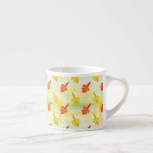 watercolor autumn leaves espresso cup
