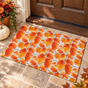 Watercolor Autumn Leaves – Vibrant Fall Foliage Doormat