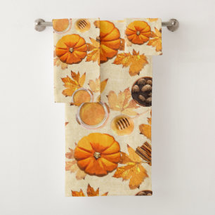 Watercolor Autumn Magic Vintage Scents Bath Towel Set