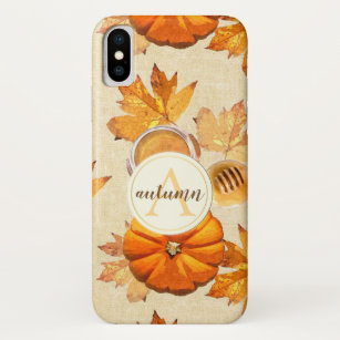 Watercolor Autumn Magic Vintage Scents Monogram Case-Mate iPhone Case