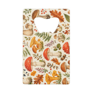 Watercolor Autumn Mushroom Pattern