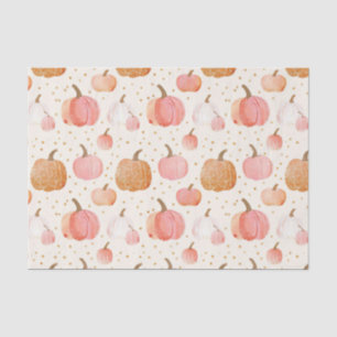 Watercolor Autumn Pumpkin Pattern Fall Decoupage Tissue Paper
