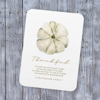 Watercolor Autumn Pumpkin Thankful Thanksgiving