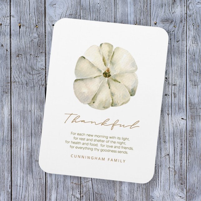 Watercolor Autumn Pumpkin Thankful Thanksgiving Magnet (Creator Uploaded)