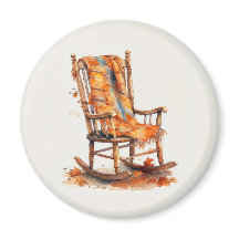 Watercolor Autumn Rocking Chair